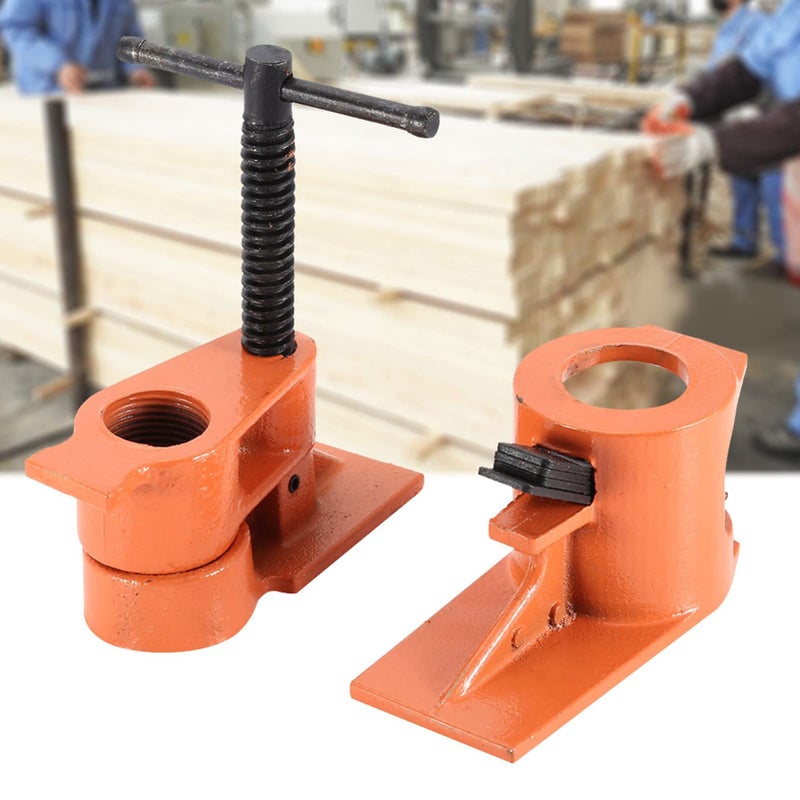 Walfront Heavy Duty 1 Inch Pipe Clamp Jaws Vise Fixture Set, Woodworking Tool Kit for Gluing and Drilling (1 PCS) - Image 4